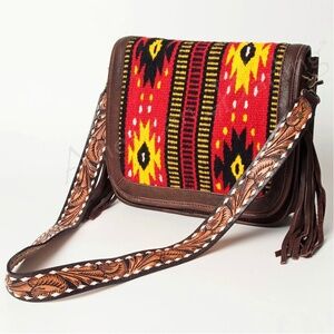 Genuine Western Leather Crossbody Bag